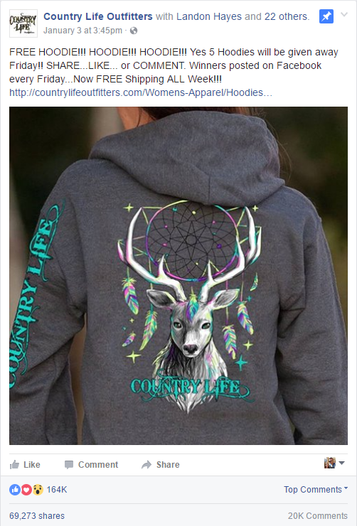 Country Life Outfitters Free Hoodie