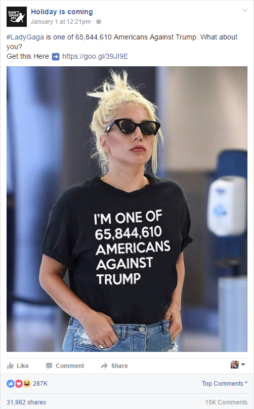 Gaga Anti Trump Shirt