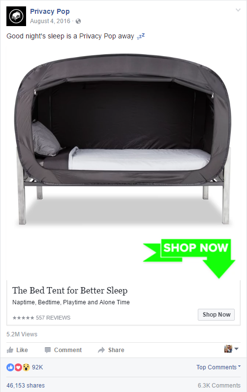 Privacy Pop Bed Tent