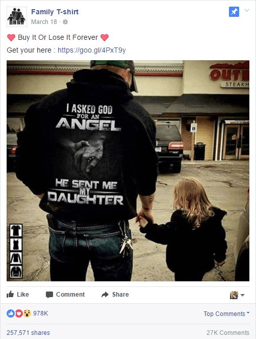 Angle Daughter Hoodie Ad