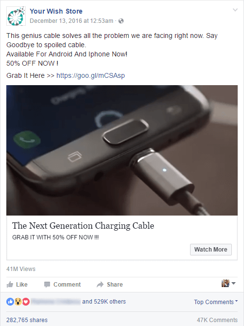 Magnetic Phone Charging Cable Ad