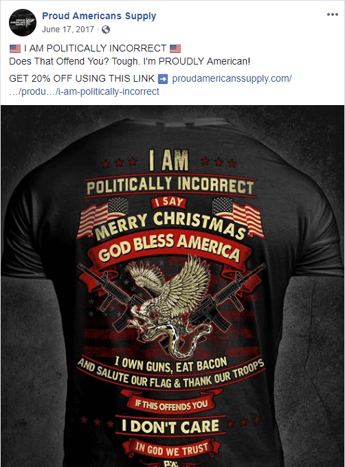 Politically Incorrect T-Shirt Ad